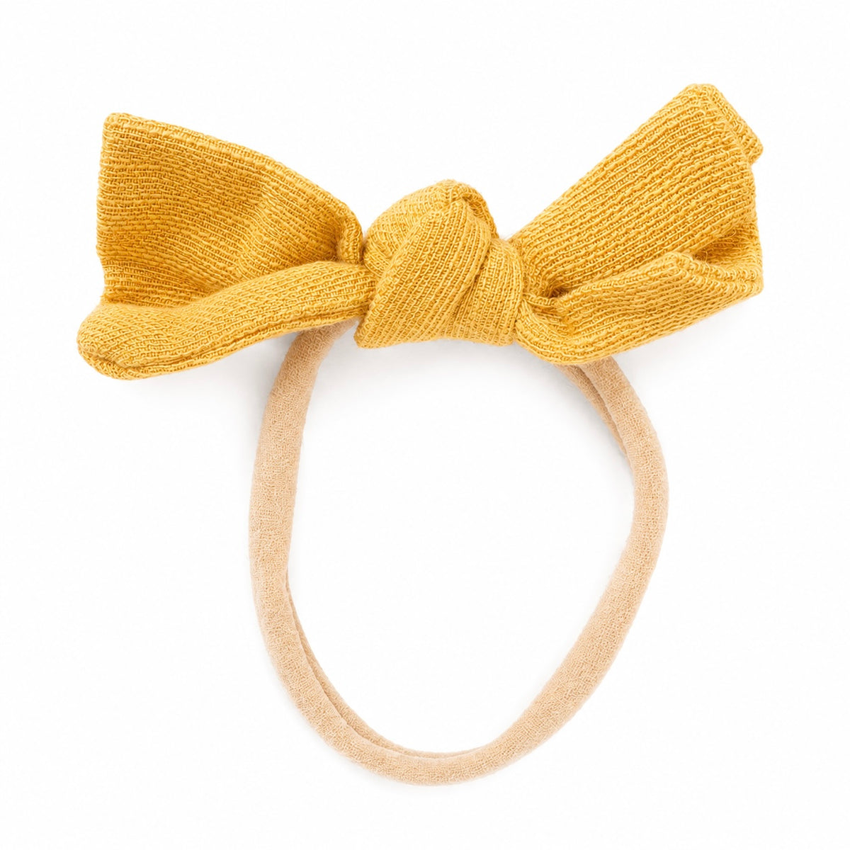 Moñito lino amarillo