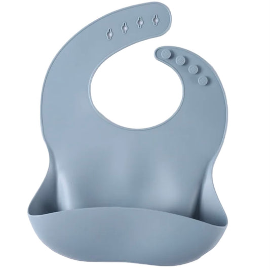 Babero silicona azul
