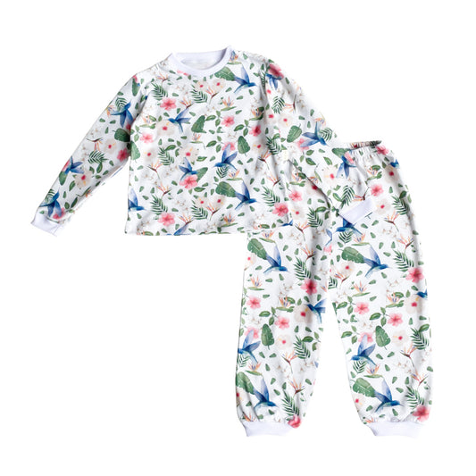 Pijama toddler largo flora colombiana pima